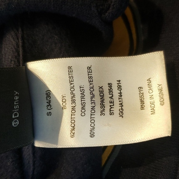 Disney Hoodie Mickey Mouse Navy Blue Womens Ladies Size Small - Picture 3 of 12